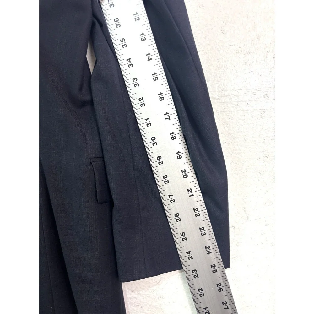 Burberry‎ London 43R Kensington Black Plaid Blazer Jacket Sport Suit Coat USA